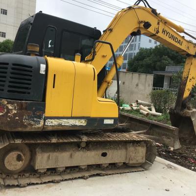 China Motor original 8TON Peso de operación Mini excavadora HYUNDAI 80 máquina de segunda mano en venta