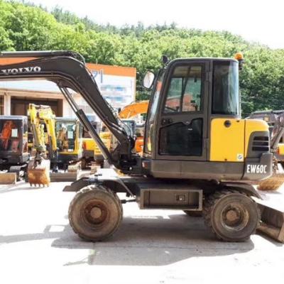 China Volvo EW60 2 Tons Mini Wheel Excavator with Other Bucket Capacity in Good Condition for sale