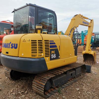 China Horas bajas Komatsu Pc56-7 Excavadora usada en Shanghai con y original válvula hidráulica en venta