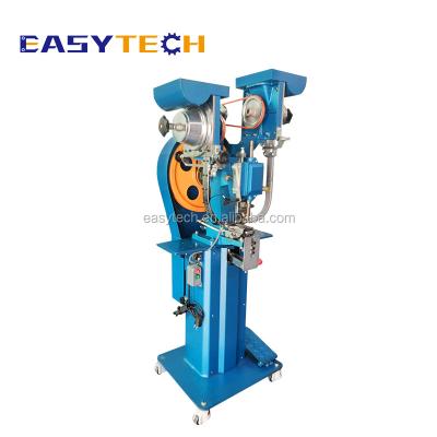 China Automatic Connection Steel Junction Parts Hole Punching And Grommeting Instant Jabot Button Machine for sale