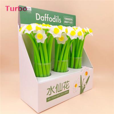 China Good normal price business gifts office writing tools stationery supplies 2021 style kawaii style new artificial flowers cute pens for sale