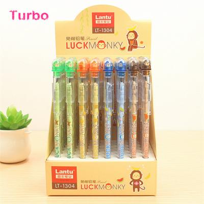 China Writing pencils promotional korean stationery business gifts items kawaii cartoon HB mechanical writing pen and pencils for sale