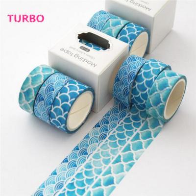 China Waterproof Decorative Custom Printed Colored Adhesive Tape Paper Jumbo Roll For DIY Crafts And Gift Wrapping for sale