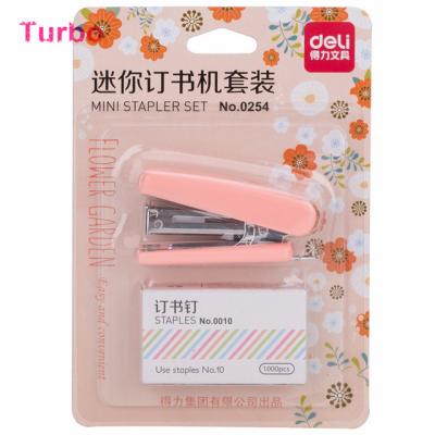 China 2019 Top Sale Office School Stapler Low Price Office Stationery Gift Set Japan Most New Design Popular Cute Cartoon Mini Design Manual Metal Stapler for sale