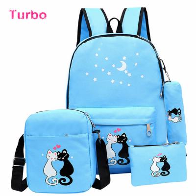 China Nice Waterproof Polyester Backpack Fashion Assorted Colors Recycled Cute Foldable School Bags For Students for sale