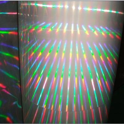 China Diffraction Glass Fireworks Glass Film Diffraction PET 13500 Lines Clear Film for sale