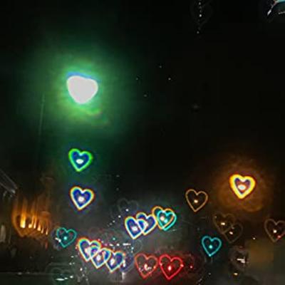 China Perfect for weddings heart diffraction film sheet - see the hearts! Rave Glass Film For Holiday Glasses Make for sale