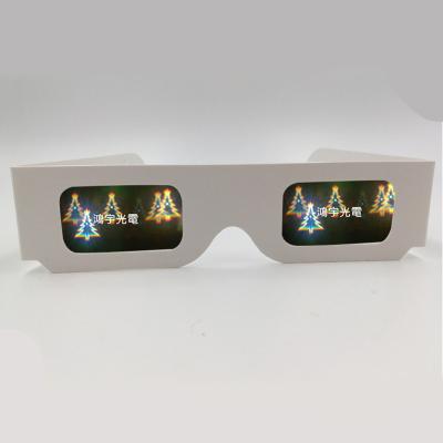 China Friends Gifts Christmas Party 3D Diffraction Glasses with Christmas Glass for sale