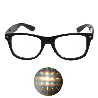 China Night Club Most Popular 13500 Lines Per Inch Plastic Diffraction Glasses for sale