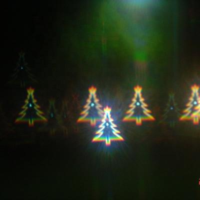 China See the effect of each source Christmas luminous light film size A4 - Snowman/Snowflake/Santa/Christmas tree for sale