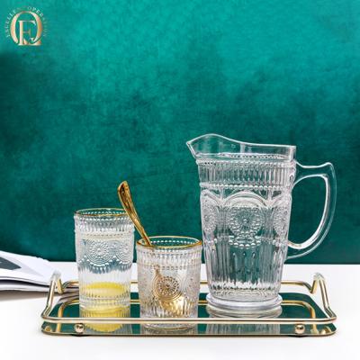 China Factory direct wholesale jug decanter sublimation milkshake glass cup custom for sale