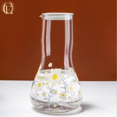 China Minimalist Pear Sunflower Hot Sale Snow Jug Glass Water Pitcher for sale