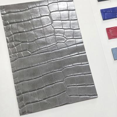 China Waterproof PVC Synthetic Leather Exporter PU PVC Pattern Stickers Artificial Leather for sale