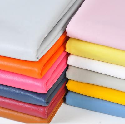 China Waterproof Faux Leather Sheet PU Artificial Leatherette For Garment Making Embossing Napa Materials for sale