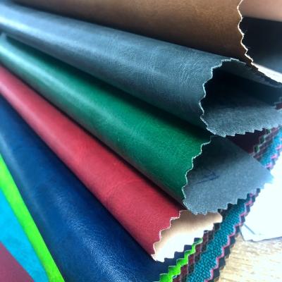 China Waterproof Faux Leather Sheet For Book Cover Color Change PU Rexin Bonded Leather Fabric For Diary for sale