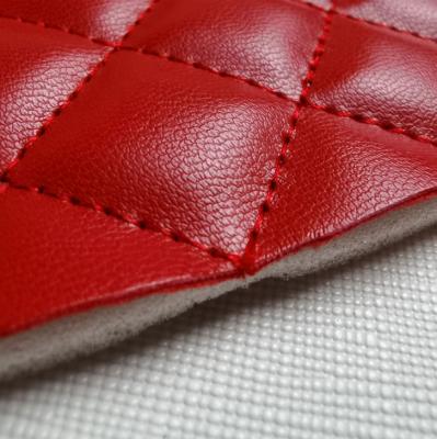 China Waterproof Leather Handbag Materials Quilting PU Embossing Leatherette Sheet For Bags for sale