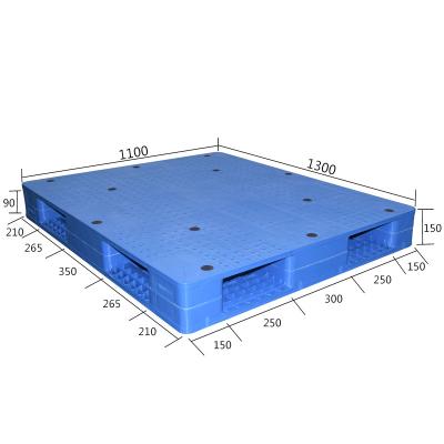 China Double 1300 1100 Stackable Double Sided Plastic Pallet For Shipping for sale