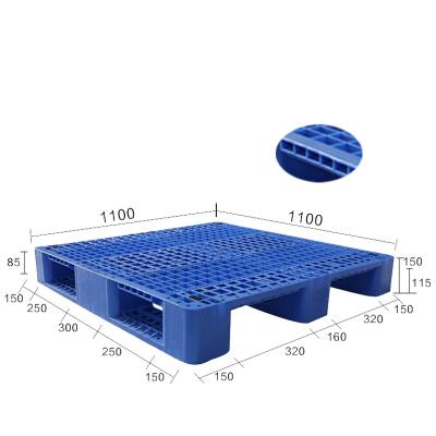 China Hot Sale Wholesale Price 1100x1100 Single Faced Plastic Pallet For Used Logistic for sale