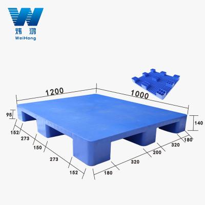 China ISO China Manufacturer 1200x1000 Single Faced HDPE Plastic Pallet for sale