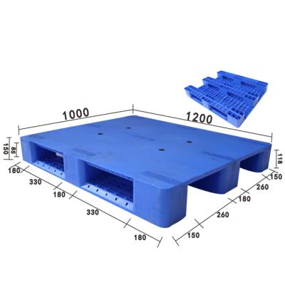 China Cheap Single Faced Price 1200x1000 Top Dynamic Plastic Pallet 1000KG Fat Pallet For Transportation for sale