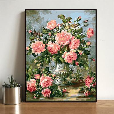 China Relaxation And Entertainment Dongjin DIY Oil Painting By Numbers Custom Designs And Size Paint By Numbers Canvas Oil Painting Kit for sale