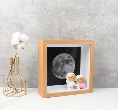 China Dongjin 3D Home Frame Specimen Frame Decorative Art Flower Shade Wooden Box View Box For Home Decoration Gift for sale