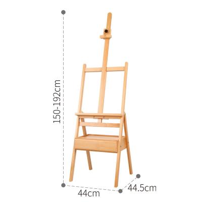 China Good Quality Wooden Easel Dongjin Painting Easel With Large Drawer Studio Box Easel For Artist Painting Drawing Easel Beech Wood for sale