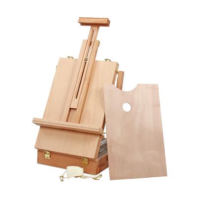 China High Quality Professional Portable French Wooden Easel Adjustable Dongjin Easel Studio Easel Wooden Box Easel Wooden Painting Stand for sale