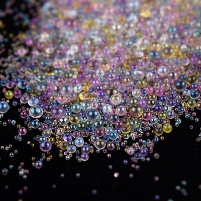 China Bubble Beads Mini Bubble Ball Beads Glass Bead Tiny For UV Resin Filler Epoxy Silicone Mold Resin Filling Nail Art DIY Decor for sale