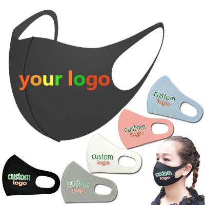 China Polyester Custom Face Masks Personalized Reusable Cloth Black Washable Face Masks For Man Woman Customize Logo Christmas Promotional for sale