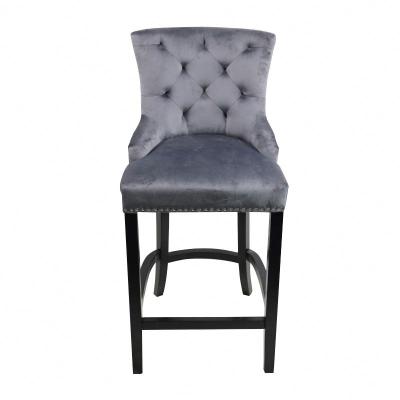 China Modern hot sale high quality velvet fabric wooden bar restaurant chair for sale