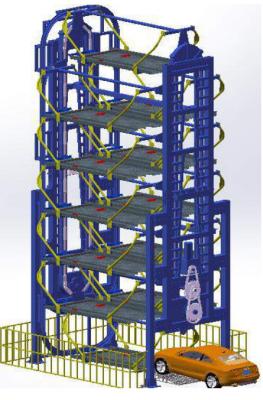 China 2350kg intelligent Horizontaal Systeem 9 van het Autoparkeren Niveaus 16 Auto's Te koop