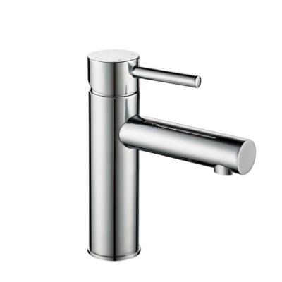 China Modern Single Handle Economic Saving Water Round Cartridge 35mm Chrome Plated Polished Brass Bathroom Basin Faucet Mixer Water for sale