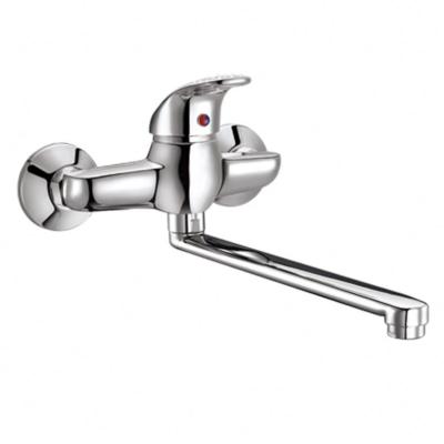 China Modern High Quality Classic Wall Mounted Brass Kitchen Sink Mixer Tap With Long Spout for sale