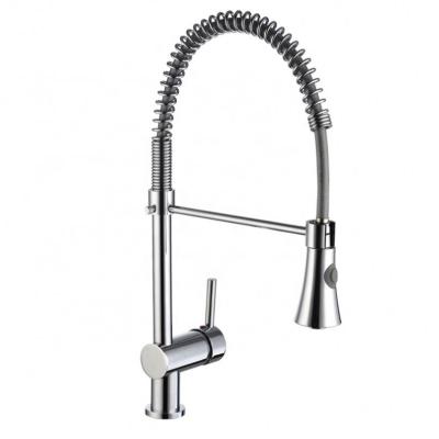 China Modern Chinese Solid Brass Pull Out Spray Spring Kitchen Faucets From Chinese Manufacturer for sale