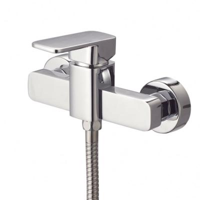 China Without Slide Bar Chrome Square Shower Faucet Mixer Bathroom Shower Faucet Wall Mounted Faucet for sale