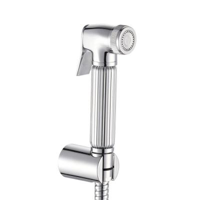 China Without Needles Portable Hand Held Bathroom Bidet Use Chrome Plated Shattaf Brass Muslim Toilet Sprayer for sale