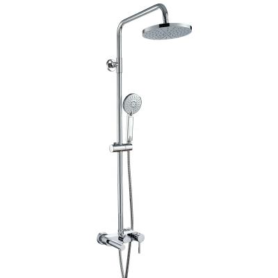 China With Sliding Bar Santary Ware Brass Rain Shower Set With SUS304 Brass SUS304 Brass Faucet Shower And ABS Hand Shower Head for sale