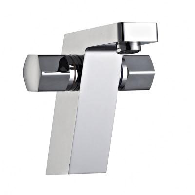 China Modern Faucet Wholesalers Chrome Plated Modern Water Mixer Basin Double Lever Faucet for sale