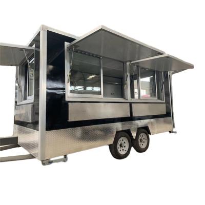 China Vegetable Processing Factory Wholesale Price Fast Food Trucks Mobile Food Trailer Food Selling Van Catering Trailer Cart For Sale for sale