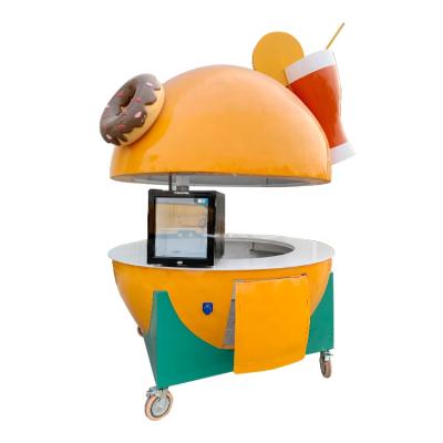 China Mobile Vegetable Processing Factory Street Food Trailer Orange Shaped Kiosk Juice Cart Fiberglass Watermelon Fresh Kiosk For Sale for sale