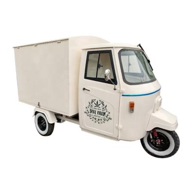 China Hot Electric Mobile Tricycle Tuk Tuk Vegetable Processing Factory Sale Food Truck Piaggio Monkey Food Truck Wooden Coffee Cart For Sale for sale