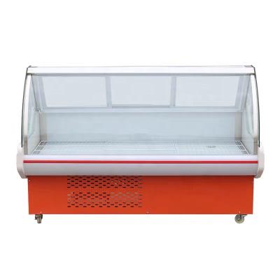 China Commercial Single-temperature Sliding Case Glass Door Meat Storage Fridge Food Display Refrigerator Dry Aged Deli Meat Fridge for sale