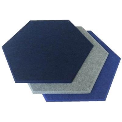 China Hexagon Highly Efficient Home Decoration Sound Absorbing Polyester Sound Absorption Soundproof Wall Panel for sale