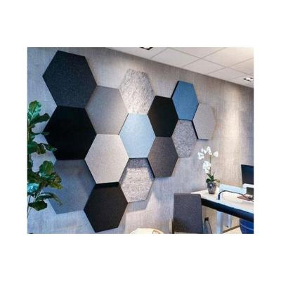 China Wall Panel Hexagon Shape Fiber Acoustic Panel Special Shape Polyester Fiber Acoustic Panel for sale