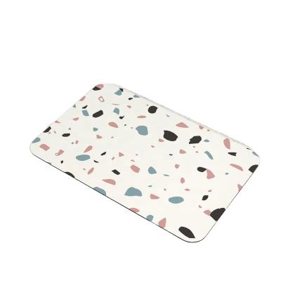 China Water Absorption Diatomite Mat Slip Super Soft Bath Non Drying Mat for sale