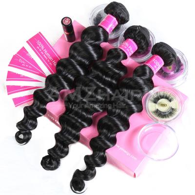 China Brazilian Remy Human Hair Bundle Extensions Wholesale Cheap Loose Deep Wave Human Hair Cuticle Aligned Hair Weave Bundle Seller for sale