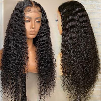 China Wholesale Water Wave Afro Kinky Curly Wigs Hair Lace Front Lace Closure Wig Seller Peruvian Human Hair Lace Front Wig For Black Women for sale