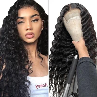 China Mink Loose Deep Wave Brazilian Virgin Human Cuticle Aligned Human Hair 4x4 5x5 Full Lace Closure Wig Hd Lace Front Wig For Black Women for sale