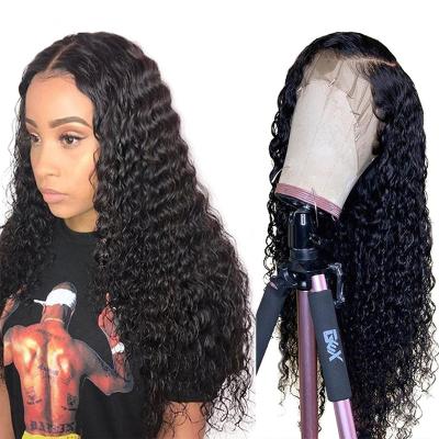 China Hd Water Wave Water Wave Full Lace Front Human Hair Color Women Virgin Hair 13x6 Lace Band Raw Brazilian Transparent Wig Human Hair Wig For for sale